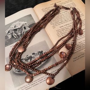 Coppery Textural Necklace